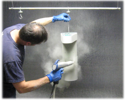 spraying powder