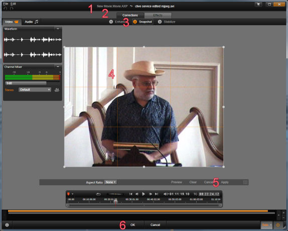 snapshot dialog box in Avid Studio