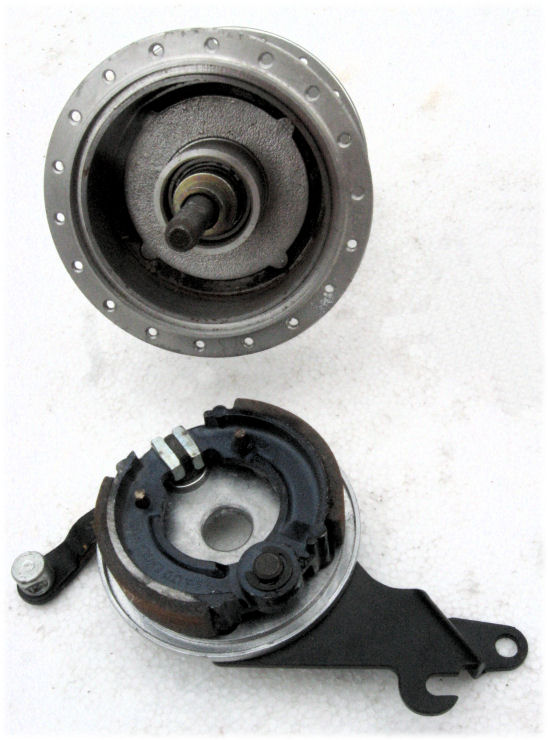 Drum brake disassembled