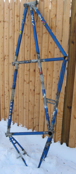 The tandem frame, before refinishing