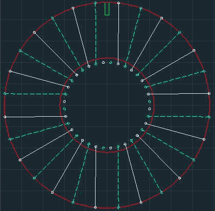 28-spoke rim laced to 36-spoke hub