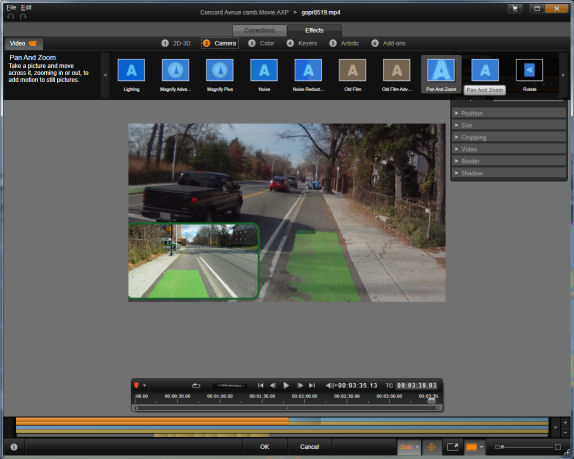 Avid Studio effects selection