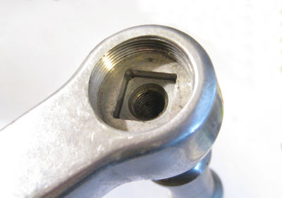 spindle approaching bottom of extractor hole