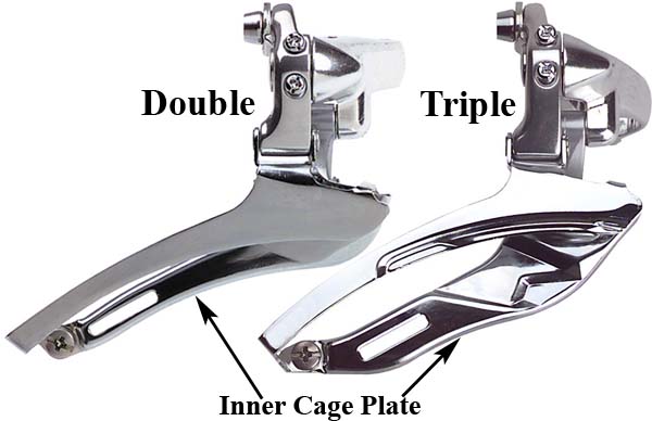 Double and Triple Front Derailers