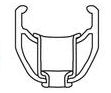 Rim with double eyelets