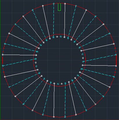 32-spoke rim laced to 40-spoke hub
